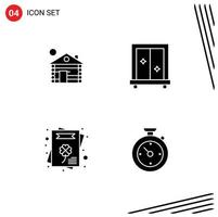 Lager Vektor Symbol Pack von Linie Zeichen und Symbole zum Hotel Gruß Karte Zuhause Spiegel Kompass editierbar Vektor Design Elemente