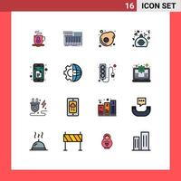 16 kreativ ikoner modern tecken och symboler av ark data frukost närvarande kärlek redigerbar kreativ vektor design element