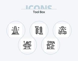 verktyg linje ikon packa 5 ikon design. säkerhet. staket. nivå. verktyg. konstruktion vektor