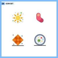 4 kreativ Symbole modern Zeichen und Symbole von Morgen abspielen Baby Leichtathletik Biologie editierbar Vektor Design Elemente