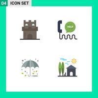 4 kreativ Symbole modern Zeichen und Symbole von Strand Hilfe Sand Center Schutz editierbar Vektor Design Elemente