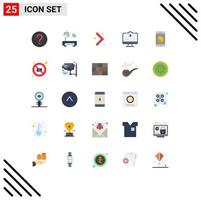 25 kreativ ikoner modern tecken och symboler av mobil Inaktiverad Ansökan pil Hem verklig redigerbar vektor design element