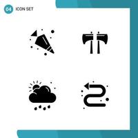 solide Glyphe Pack von Universal- Symbole von Karotte Wetter Axt Werkzeug Pfeile editierbar Vektor Design Elemente