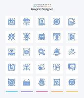 kreativ Grafik Designer 25 Blau Symbol Pack eine solche wie malen. kreativ. kreativ. Objekt. Box vektor