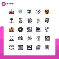 25 kreativ ikoner modern tecken och symboler av skrivare etiketter säkerhet penna notera redigerbar vektor design element