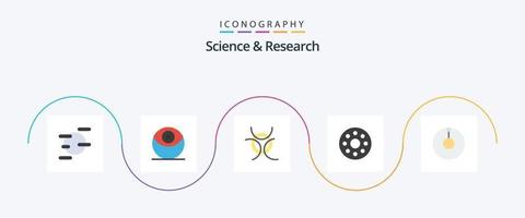 Wissenschaft eben 5 Symbol Pack einschließlich . Raum. Astronomie vektor