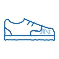 Sneaker-Schuh-Doodle-Symbol handgezeichnete Illustration vektor