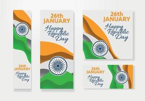 Indien republik dag abstrakt kreativ baner design. 26: e januari. vektor