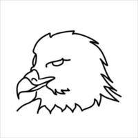 Tieradler-Symbolentwurf. Vektor, ClipArt, Illustration, Linienikonen-Designstil. vektor