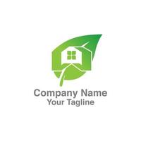 Natur Haus Logo mit Grün Farbe können Sein benutzt wie Symbole, Marke Identität, Unternehmen Logo, Symbole, oder Andere. Farbe und Text können Sein geändert gemäß zu Ihre brauchen. vektor