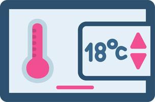 temperatur kontrollera vektor ikon