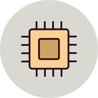 Mikrochip-Vektorsymbol vektor