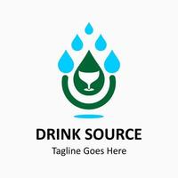 Vektor Logo zum Getränke, Wasser und Glas Symbol. Glas und Wasser Logo Vorlage. trinken Quelle Illustration