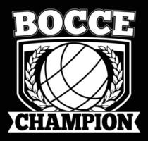 Boccia Champion Abzeichen Emblem Illustration. vektor