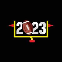 Super Bowl 2023 Vektor-T-Shirt-Design. Super-Bowl-T-Shirt-Design. kann für bedruckte Tassen, Aufkleberdesigns, Grußkarten, Poster, Taschen und T-Shirts verwendet werden. vektor