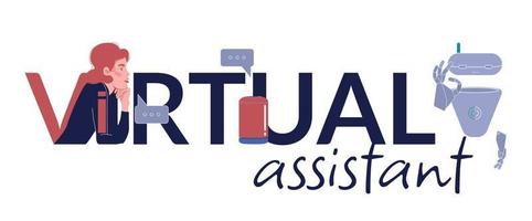 virtuell Assistent Text Komposition vektor