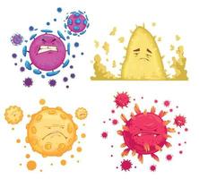 bakterie och virus kompositioner uppsättning vektor