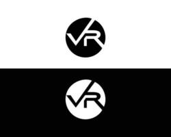 brev vr logotyp unik modern kreativ elegant vektor mall.