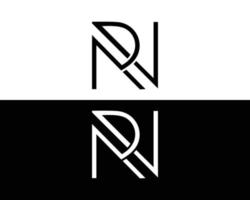 nr eller rn brev logotyp design vektor mall.