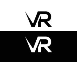 vr eller rv logotyp och ikon mönster vektor mall med svart eller vit bakgrunder