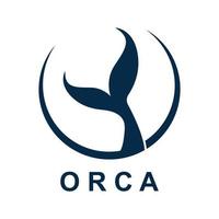 Mörder Wal Orca Logo Vektor Illustration