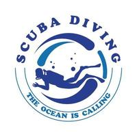 dykning dykning sport logotyp, under vatten, vektor illustratör, silhuett, logotyp design.