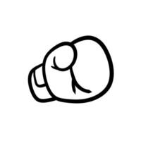 Boxhandschuh. Faustkampf. Extremsportarten. Symbol des Streiks und ein Knockout. Sportausrüstung. Cartoon-Illustration vektor