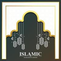 elegant Gold Dekoration islamisch Hintergrund vektor