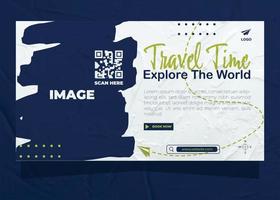 Reise und Tourismus Abenteuer Banner Werbung Design vektor