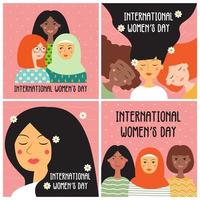 internationale Frauentagskarte vektor