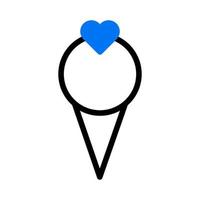 is grädde ikon duotone blå stil valentine illustration vektor element och symbol perfekt.