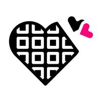 Schokolade Symbol solide schwarz Rosa Stil Valentinstag Illustration Vektor Element und Symbol perfekt.