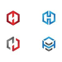 h Logo Hexagon Illustration Symbol vektor