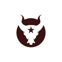 Stier Logo Vorlage Vektor Icon Illustration Design