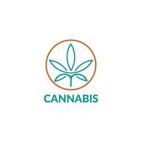 grön blad en symbol av kvalitet cannabis blad logotyp vektor