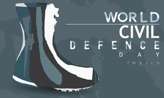vektor illustration värld civil försvar dag.