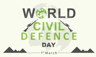 vektor illustration värld civil försvar dag.