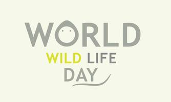 Welt Tierwelt Tag. Design zum Poster, Banner Vektor Illustration