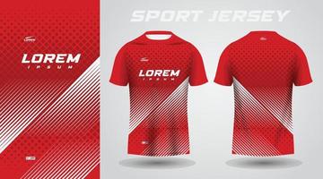 röd skjorta sport jersey design vektor