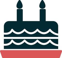 Geburtstag Kuchen mit Kerze Vektor Symbol