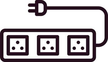 Vektorsymbol für Steckdosenleiste vektor