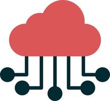 Cloud-Computing-Vektorsymbol vektor