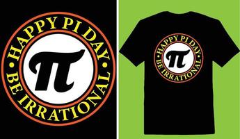 pi dag vara irrationell t-shirt vektor