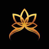 linjär lotus ikon. yoga Centrum spa skönhet salong lyx logo.blomma symbol vektor