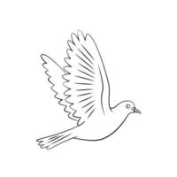 Frieden Taube Symbol Illustration auf Weiß Hintergrund vektor