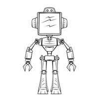robot teknologi illustration på vit bakgrund vektor