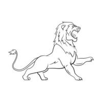 lejon ryta illustration på vit bakgrund vektor
