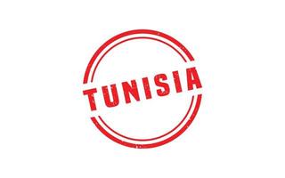 tunisien stämpel sudd med grunge stil på vit bakgrund vektor