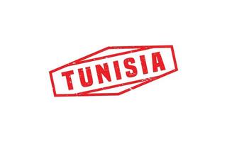 tunisien stämpel sudd med grunge stil på vit bakgrund vektor