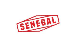 Senegal Briefmarke Gummi mit Grunge Stil auf Weiß Hintergrund vektor